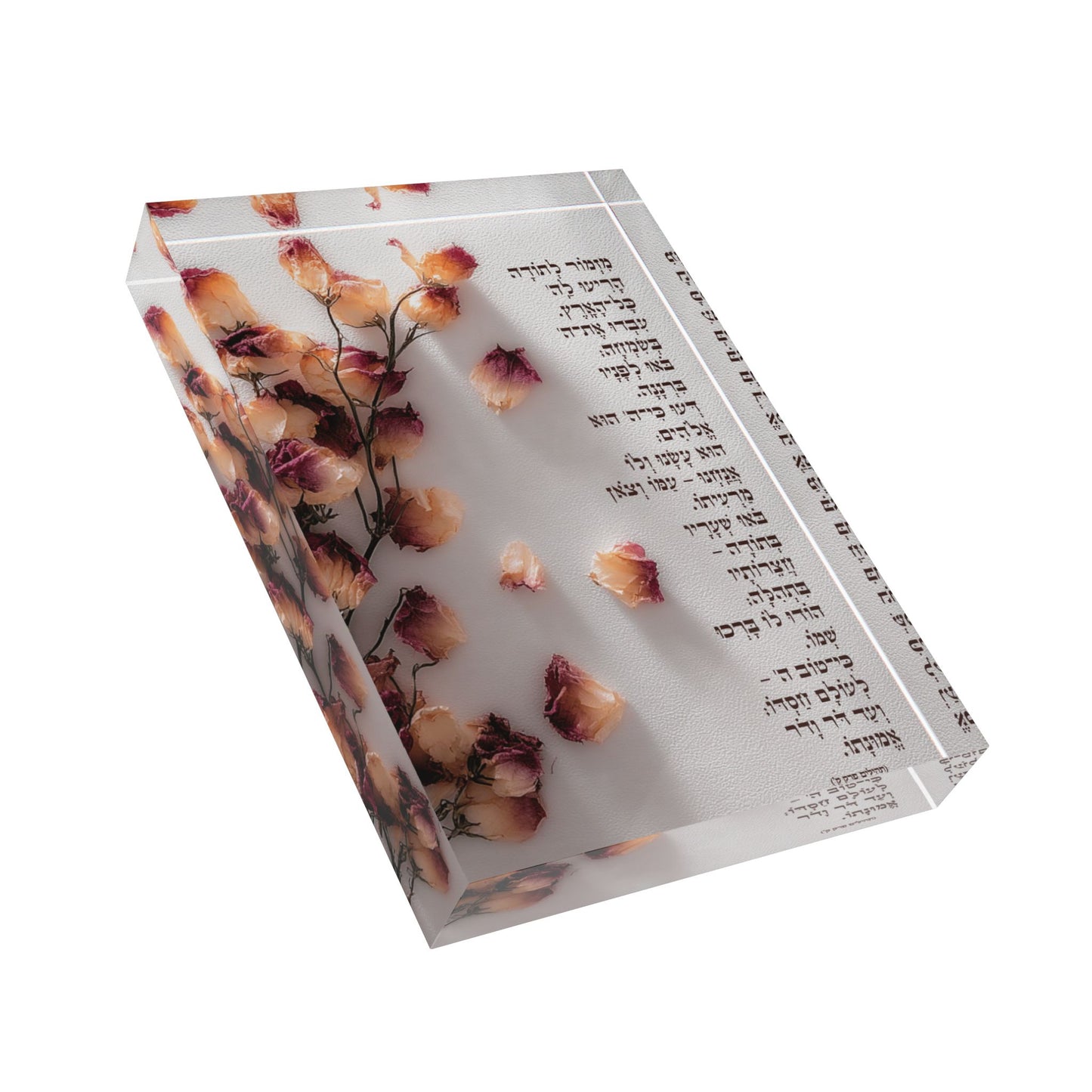 מִזְמוֹר לְתוֹדָה – בלוק אקרילי בעיצוב דְּקוּדְשָׁא
