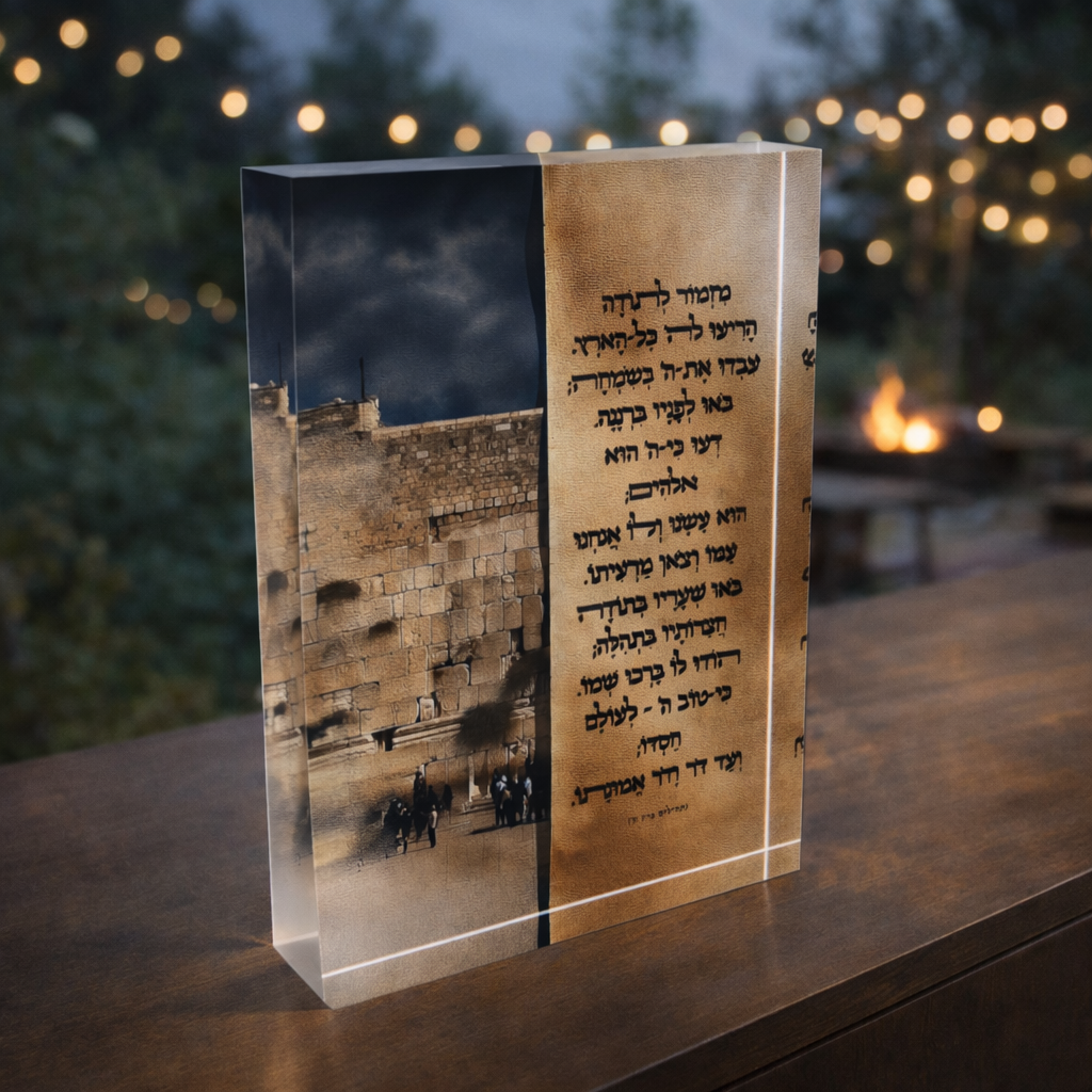 dekudsha acrylic block thanksgiving psalm concept for home or office decor
