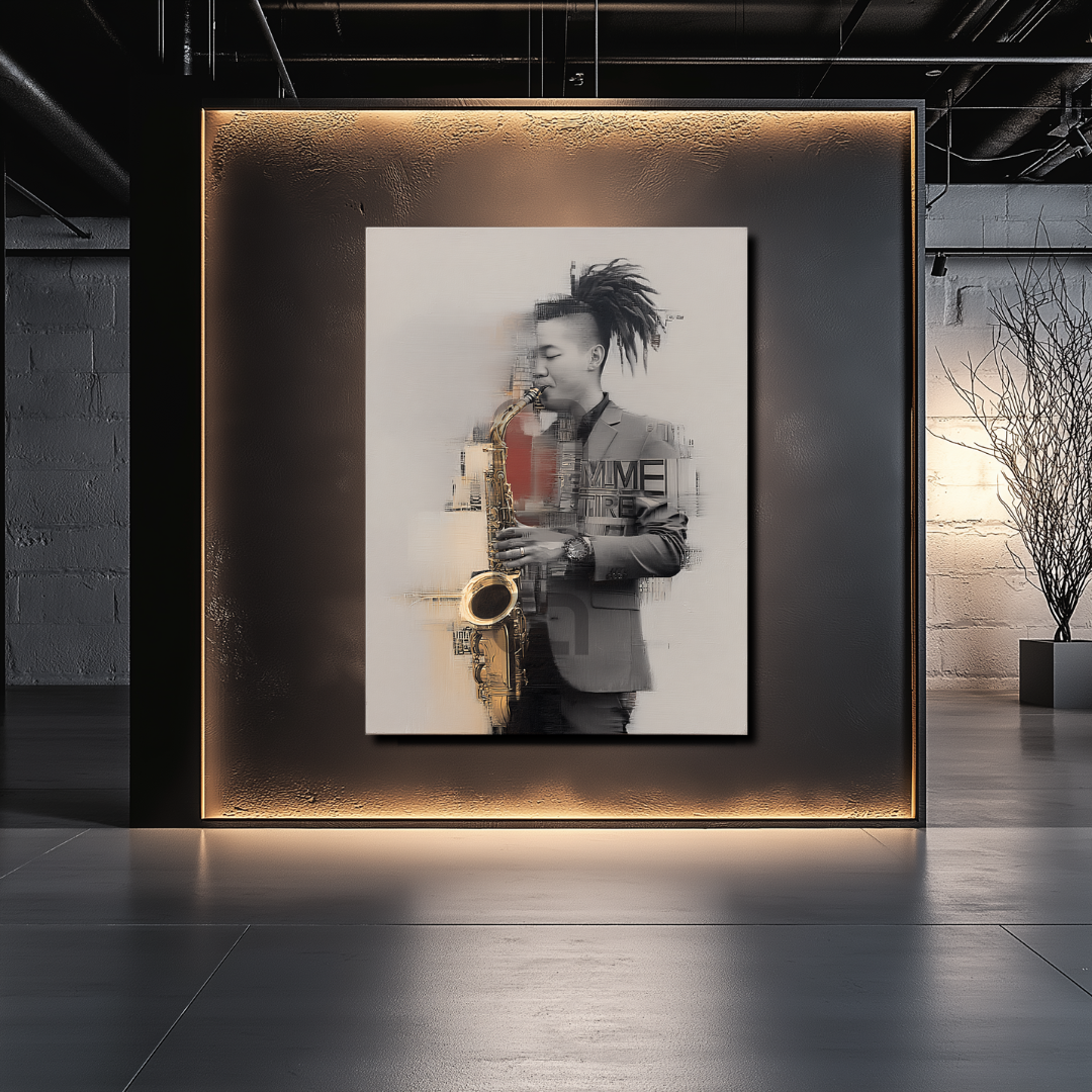 תמונת קיר יוקרתית בסגנון מיקס מדיה – אמנות מקורית לבית ולמשרד | Nuna Gallery