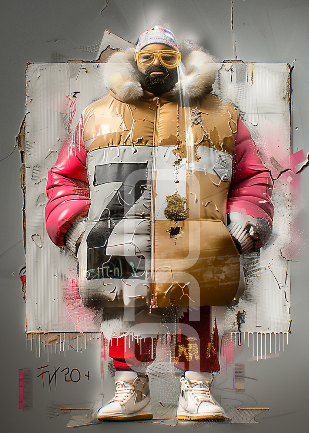 אמנות קיר עם נוכחות עיצובית