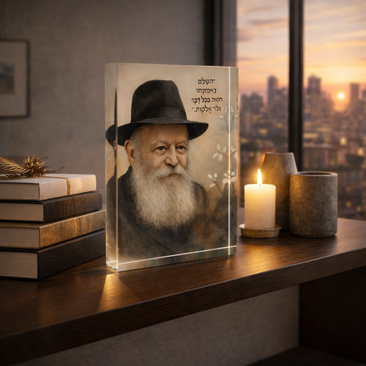 lubavitcher rebbe acrylic block for home or office decor