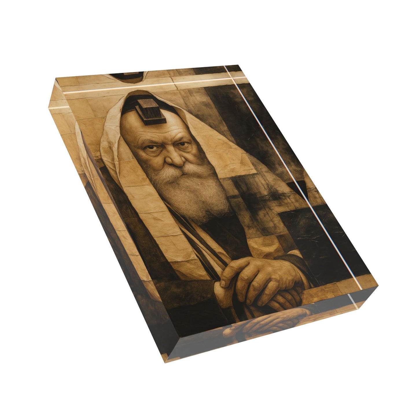 הָרֶבִּי – בלוק אקרילי בעיצוב דְּקוּדְשָׁא