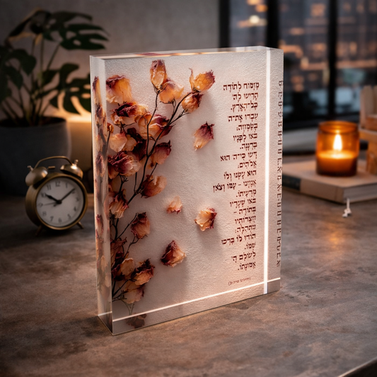 dekudsha acrylic block psalm of gratitude for home or office decor
