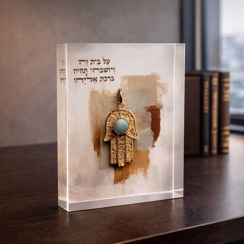 dekudsha acrylic block blessing for the home spiritual design for home or office decor
