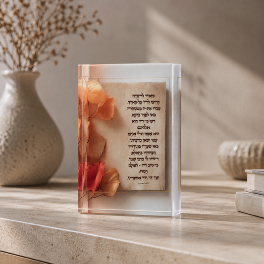 מתנת ברכה מקורית בעיצוב אמנותי המתאימה לאנשים שאוהבים משמעות ועיצוב.