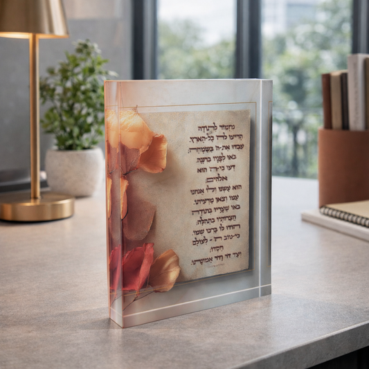 dekudsha acrylic block thanksgiving psalm inspired decor piece for home or office
