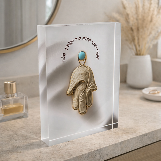 dekudsha acrylic block ashrei psalm inspired design for home or office decor
