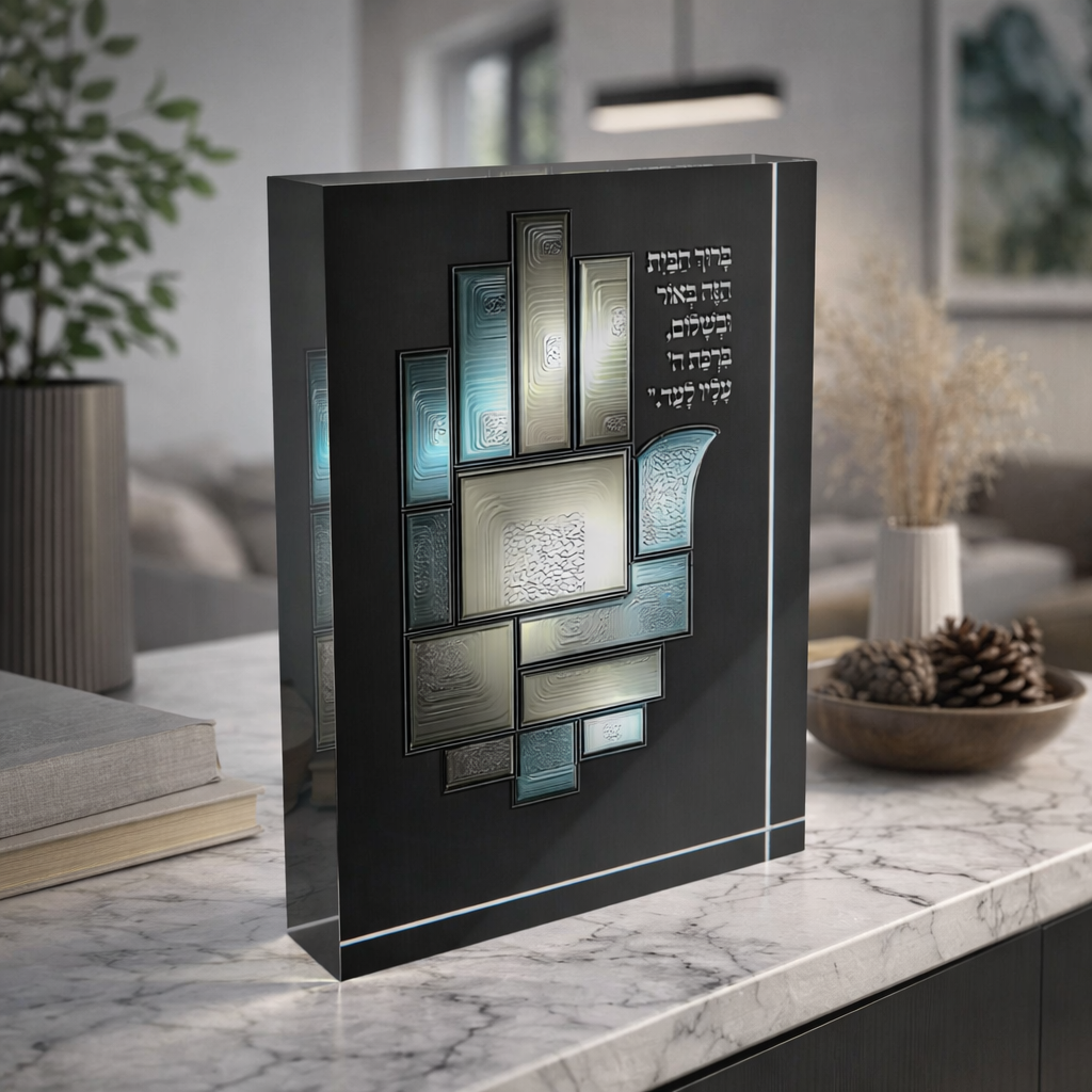 dekudsha acrylic block home blessing inspired design for home or office decor
