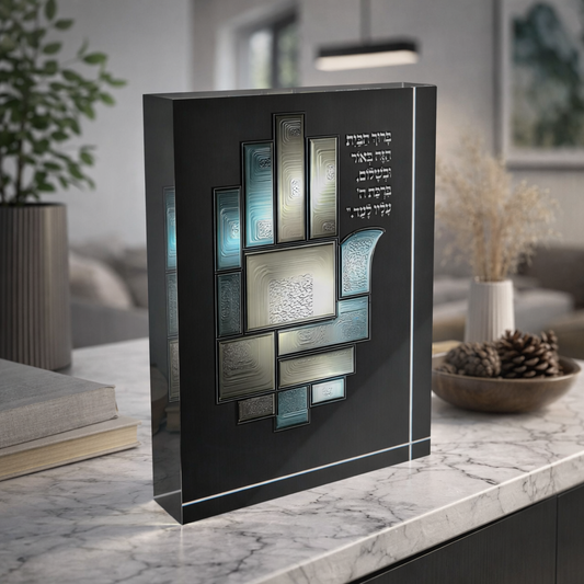 dekudsha acrylic block home blessing inspired design for home or office decor
