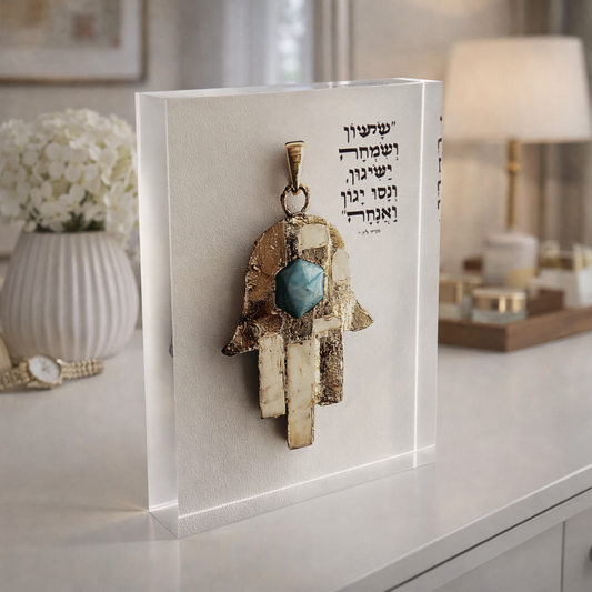 dekudsha acrylic block joy and happiness inspired design for home or office decor
