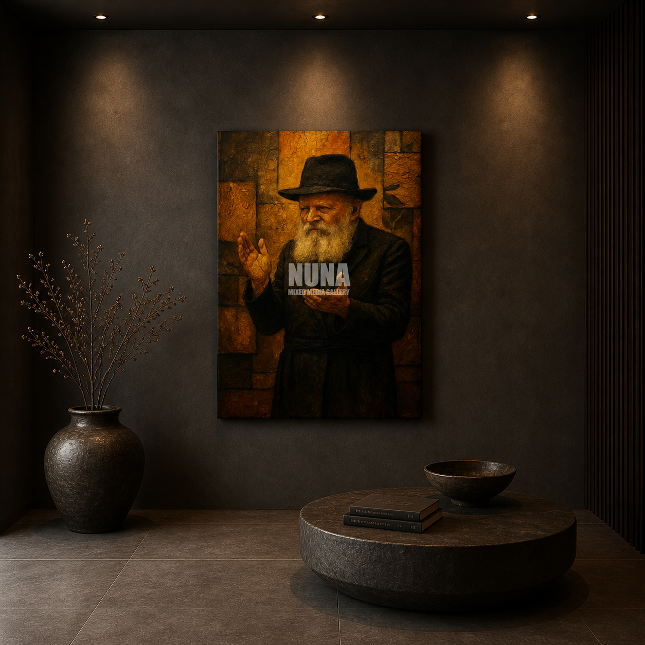 dekudsha lubavitcher rebbe contemporary wall art for home or office decor on canvas or glass
