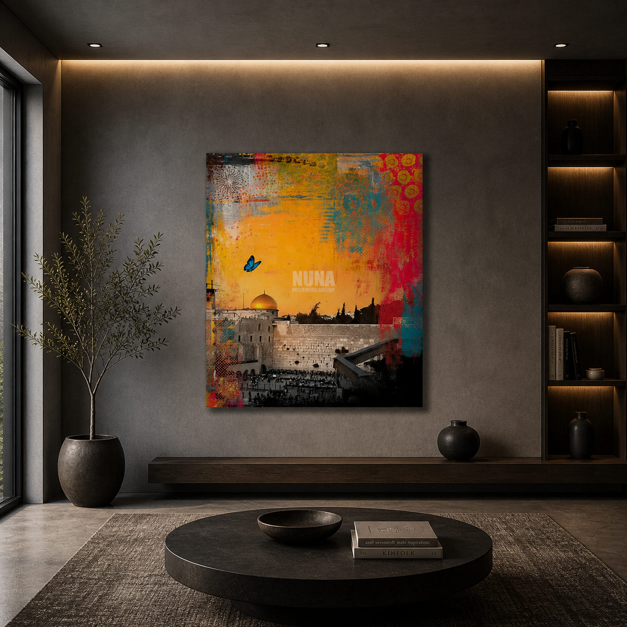 dekudsha crown of prayer inspired wall art for home or office decor on canvas or glass
