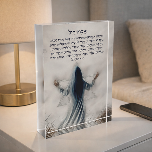 dekudsha acrylic block woman of valor spiritual design for home or office decor
