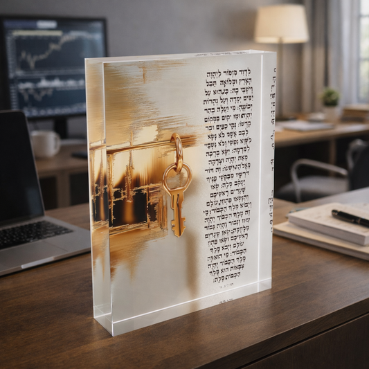 dekudsha acrylic block prosperity theme for home or office decor
