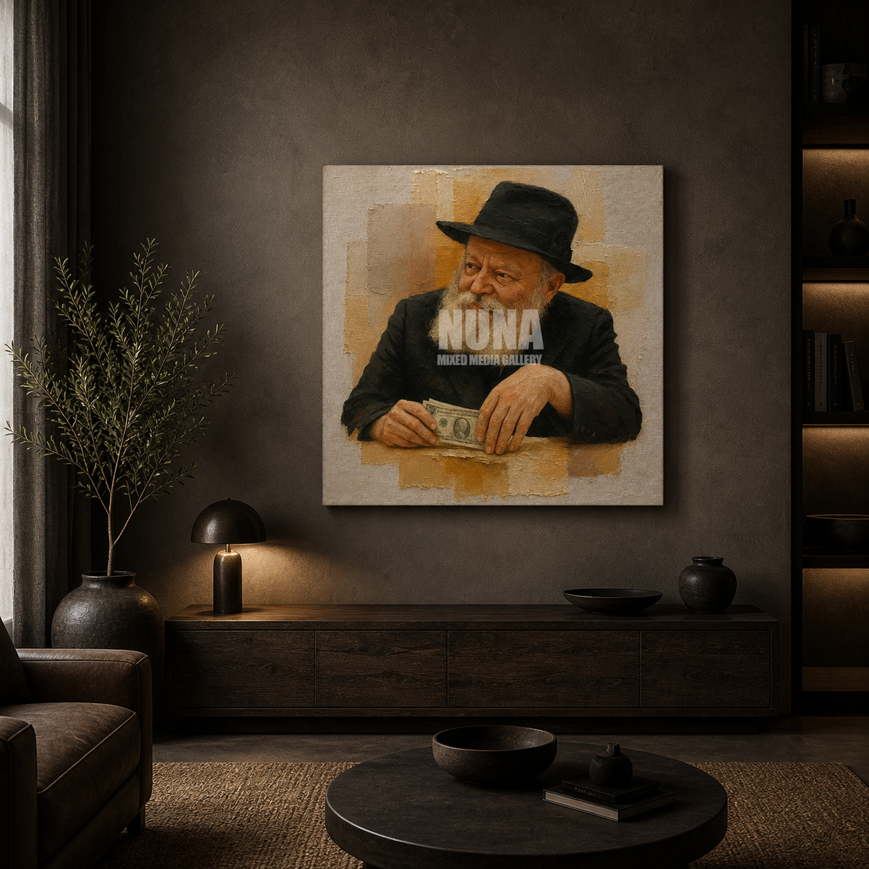 dekudsha lubavitcher rebbe expressive wall art for home or office decor on canvas or glass
