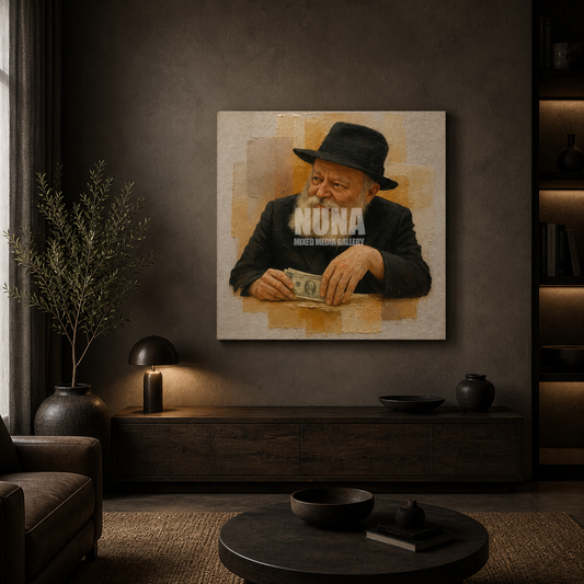 dekudsha lubavitcher rebbe expressive wall art for home or office decor on canvas or glass
