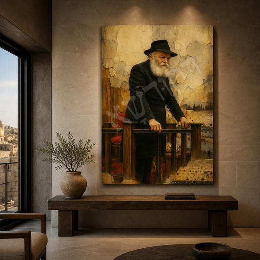 dekudsha lubavitcher rebbe spiritual wall art for home or office decor on canvas or glass
