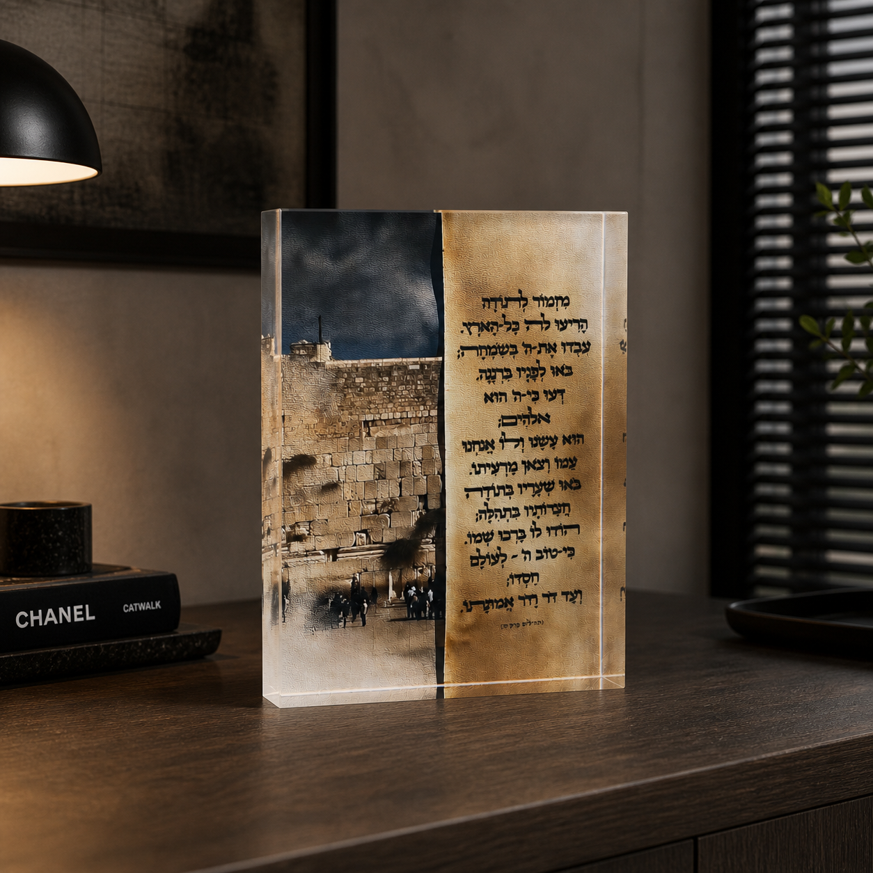 dekudsha acrylic block thanksgiving psalm concept for home or office decor