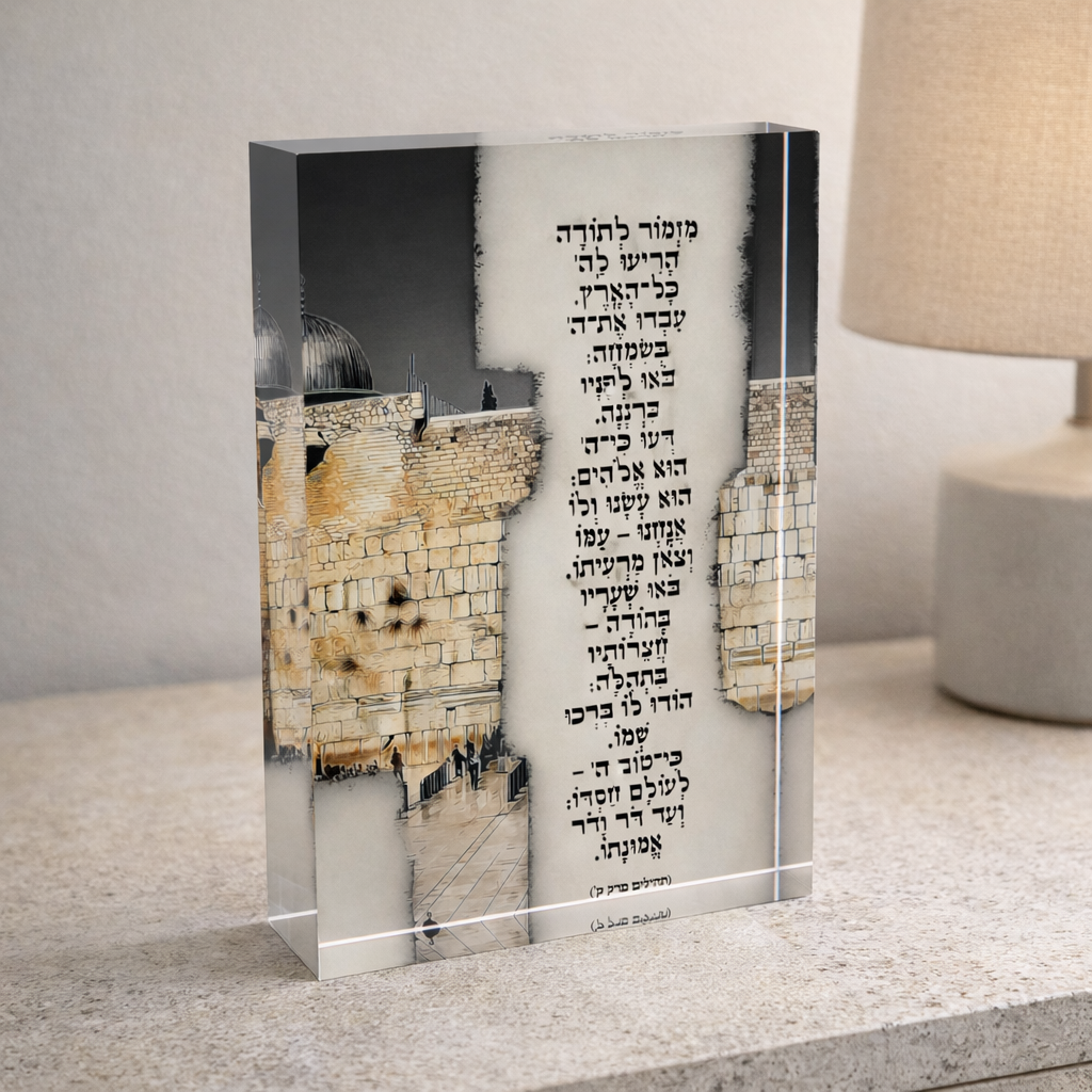 dekudsha acrylic block psalm of gratitude inspired design for home or office decor
