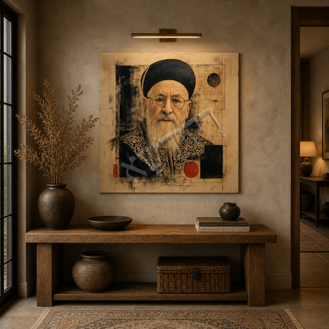 dekudsha rabbi eliyahu mordechai inspired wall art for home or office decor on canvas or glass
