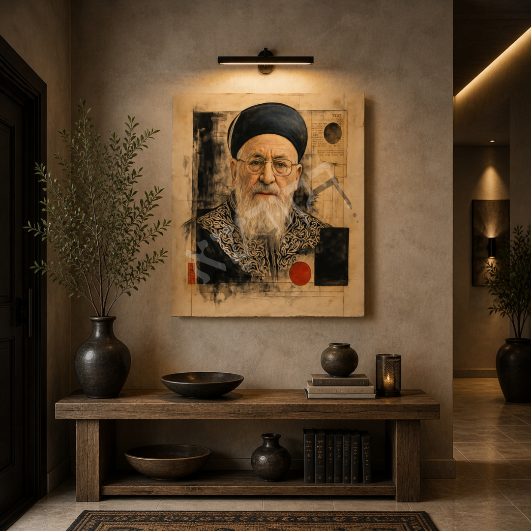dekudsha rabbi eliyahu mordechai inspired wall art for home or office decor on canvas or glass
