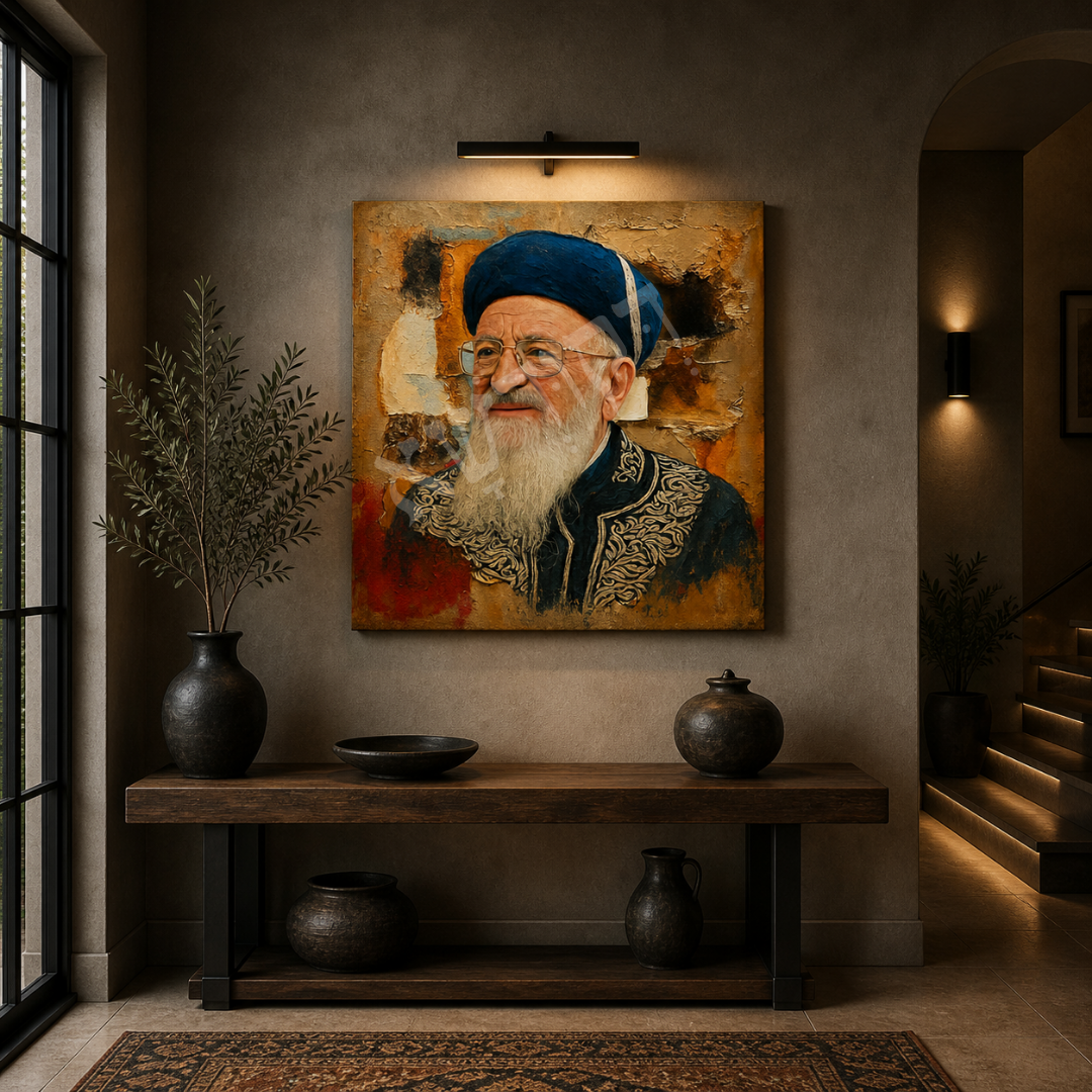 dekudsha rabbi eliyahu portrait wall art for home or office decor on canvas or glass
