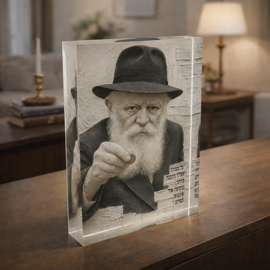 chabad rebbe acrylic block modern design for home decor