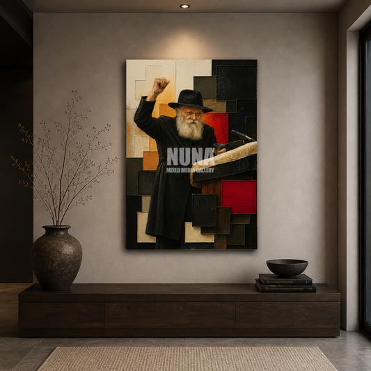 dekudsha lubavitcher rebbe artistic wall decor for home or office on canvas or glass
