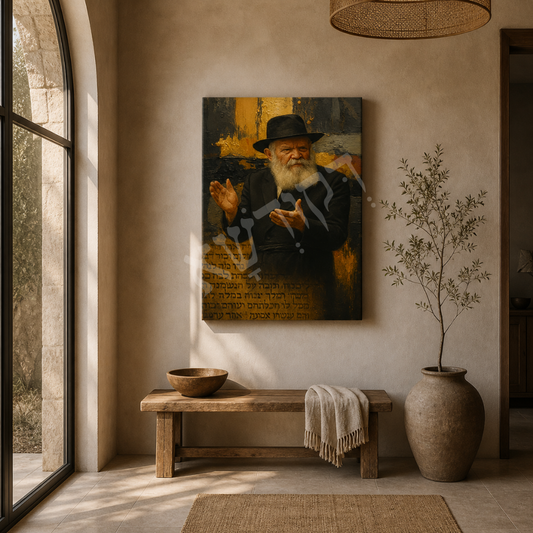 Dekudsha premium wall art featuring Lubavitcher Rebbe artwork for home and office