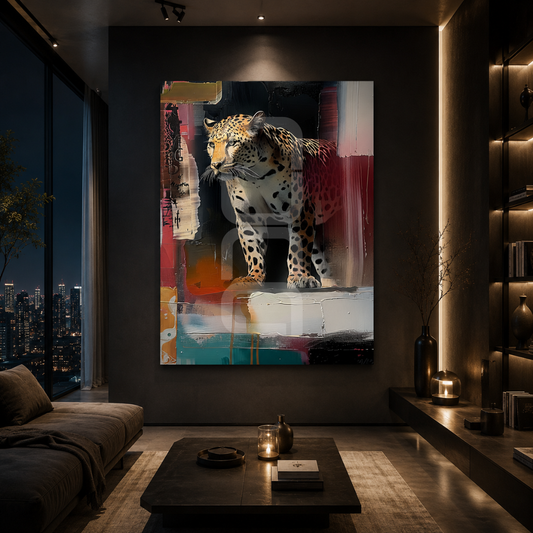 High-end animal artwork on canvas or glass for modern interiors