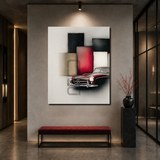Unique mixed media inspired artwork by Nuna Gallery bringing character, creativity, and style to modern interiors