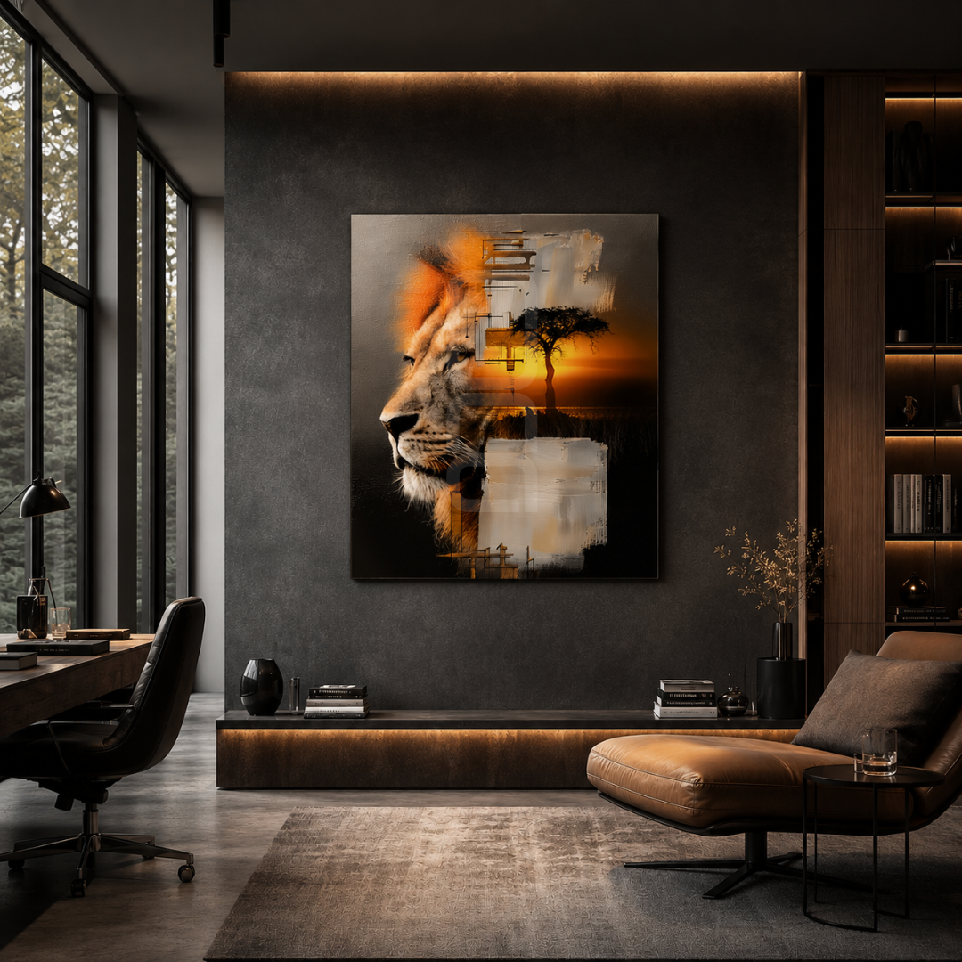Contemporary animal wall art on canvas for home and office interiors