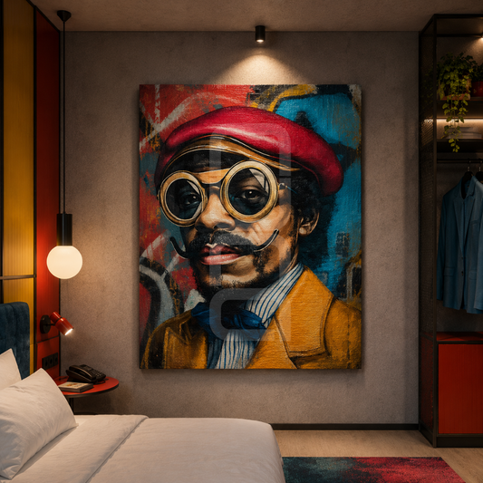 Contemporary statement artwork printed on canvas and glass, designed by Nuna Gallery for stylish living spaces and business environments