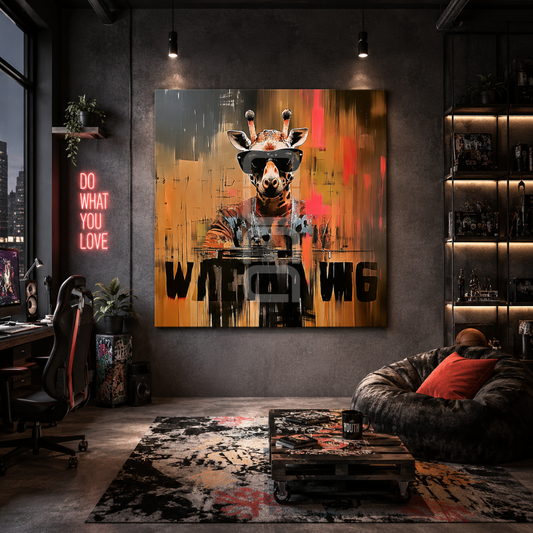 Contemporary animal wall art on canvas for home and office interiors