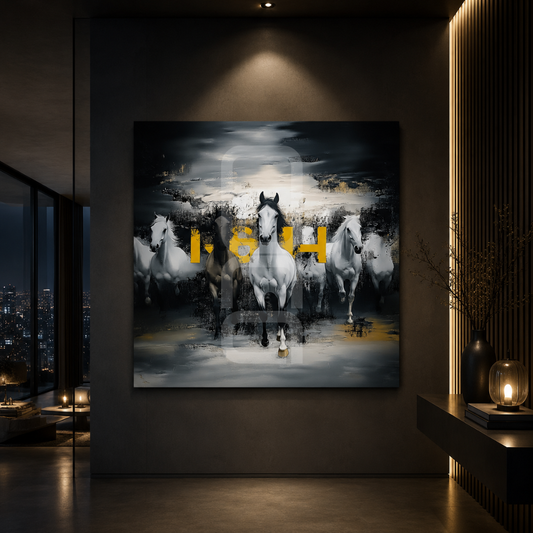Modern canvas and glass animal art for stylish living and working spaces