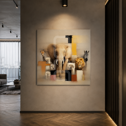 Luxury glass wall art for interior design in home and office