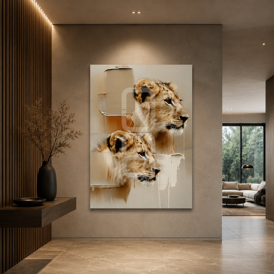 Stylish animal artwork for wall decor in living room and workspace
