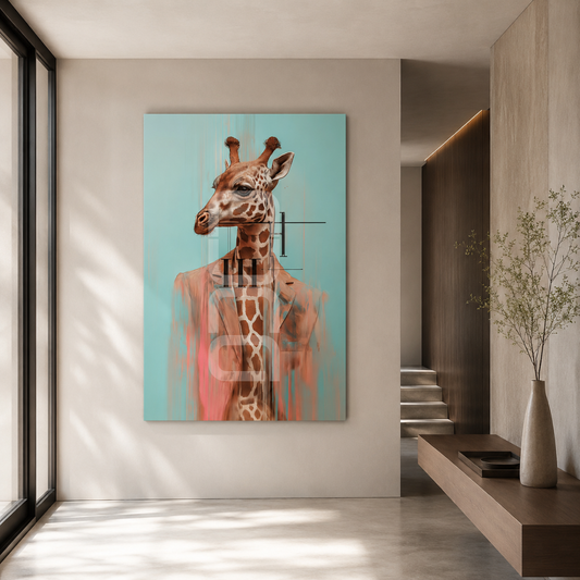Decorative glass wall art featuring animals for modern interior design