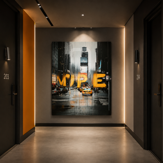 Bold contemporary wall decor by Nuna Gallery, professionally printed on premium canvas and glass for interior design spaces