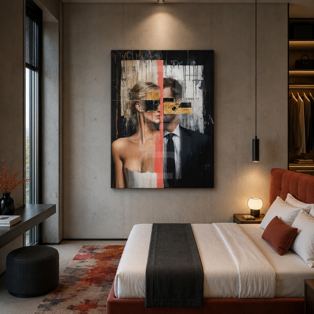 Premium mixed media wall art by Nuna Gallery, available on canvas and tempered glass for modern homes, offices, and commercial interiors