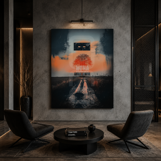 Exclusive contemporary artwork by Nuna Gallery printed on premium canvas and tempered glass for homes, offices, and commercial interiors