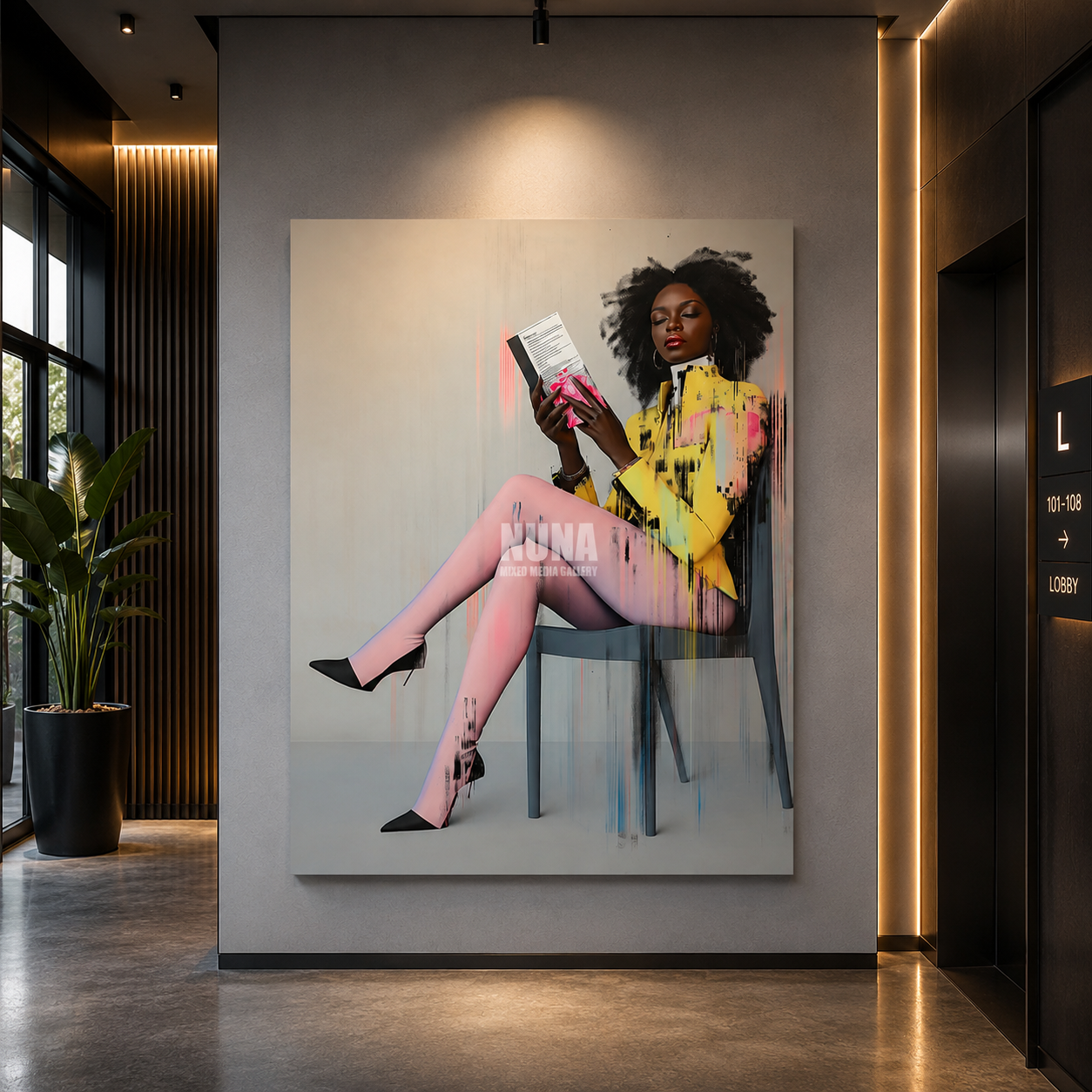 Exclusive artistic wall piece by Nuna Gallery, crafted for modern interiors, office spaces, luxury homes, and commercial projects