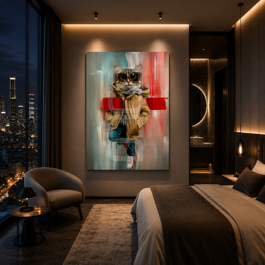 High-end animal artwork on canvas or glass for modern interiors