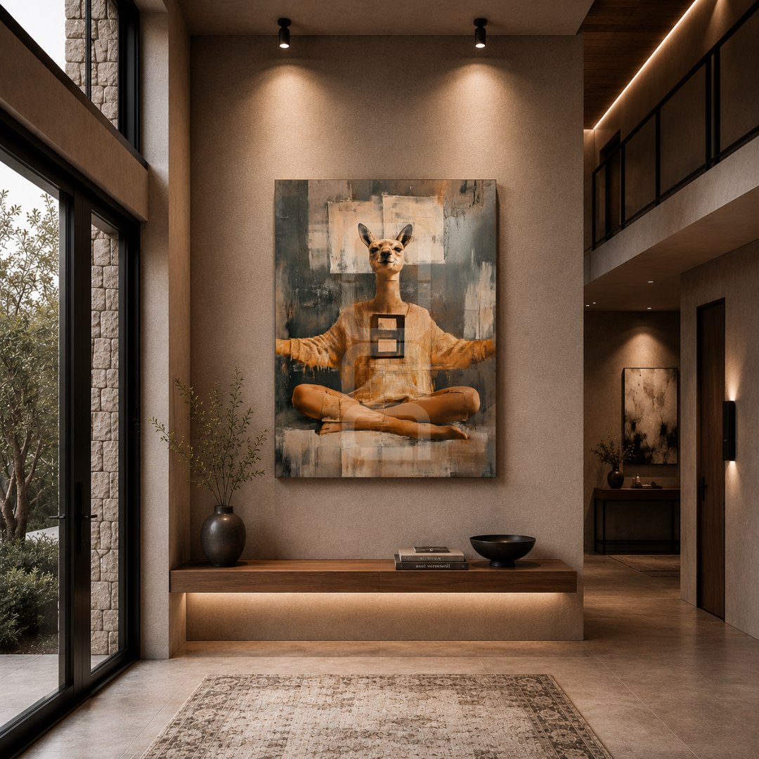Decorative glass wall art featuring animals for modern interior design