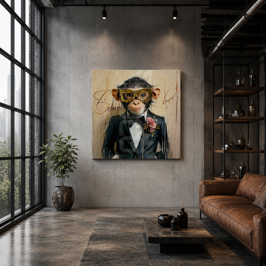 Animal wall art on canvas or glass for modern home and office design
