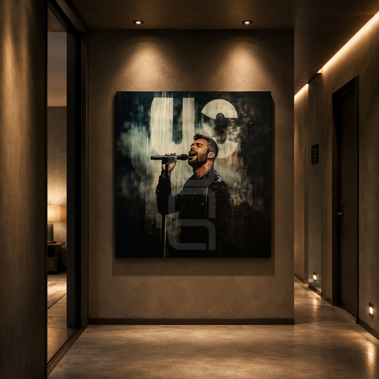 modern music wall art canvas print for living room interior design