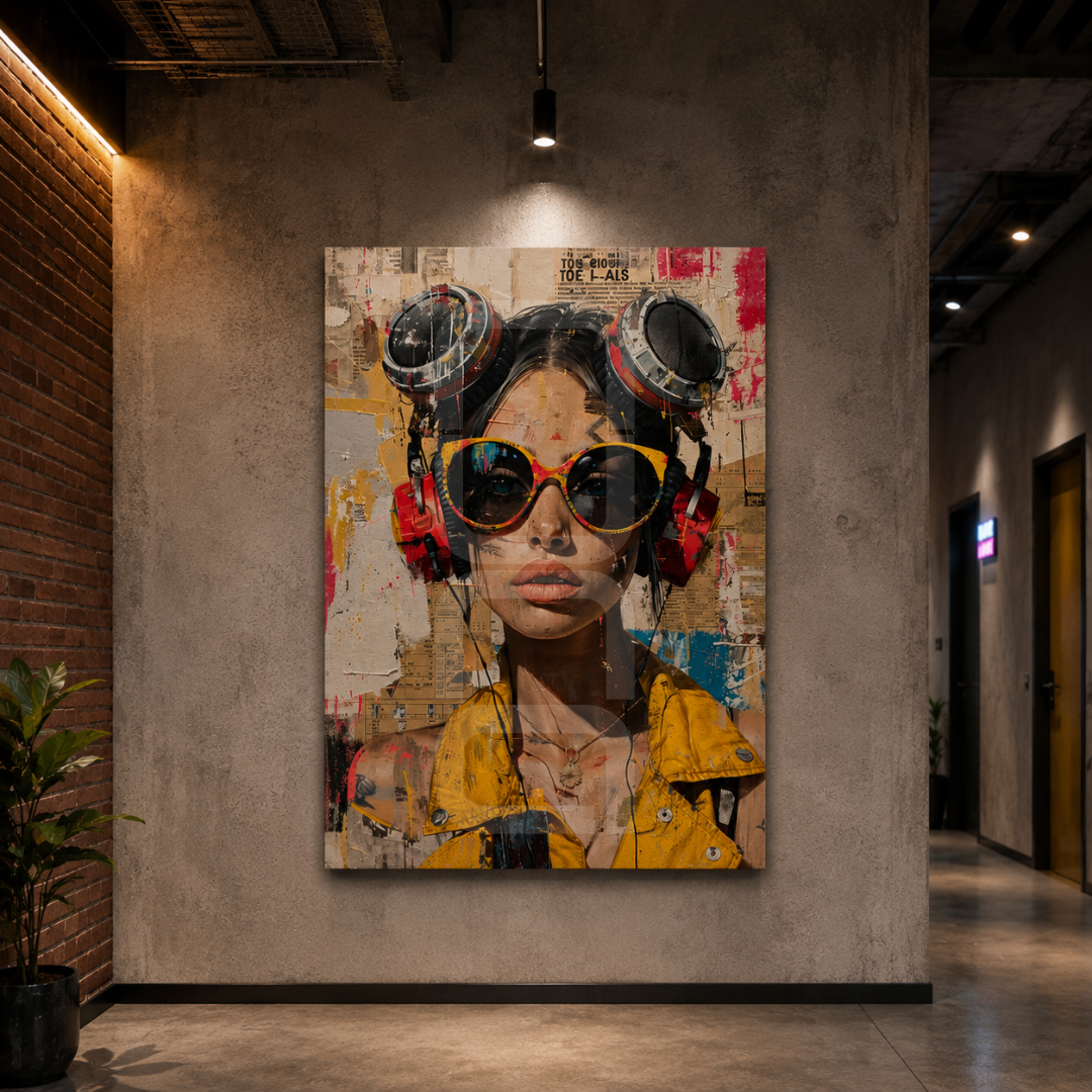 Premium mixed media wall art by Nuna Gallery, available on canvas and tempered glass for modern homes, offices, and commercial interiors