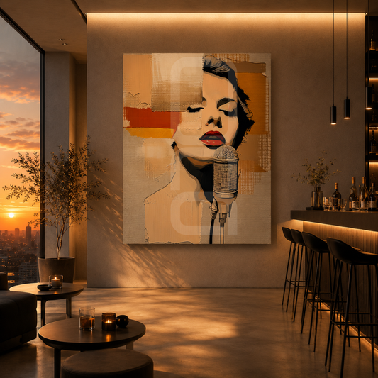 abstract music art canvas print for modern home wall decor
