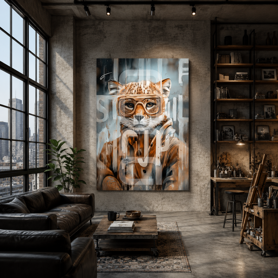 Animal wall art on canvas or glass for modern home and office design