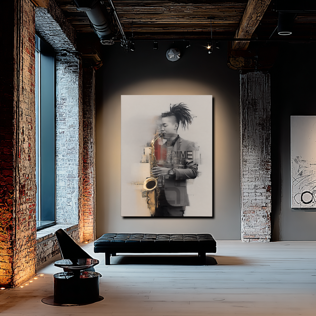 תמונת קיר יוקרתית בסגנון מיקס מדיה – אמנות מקורית לבית ולמשרד | Nuna Gallery